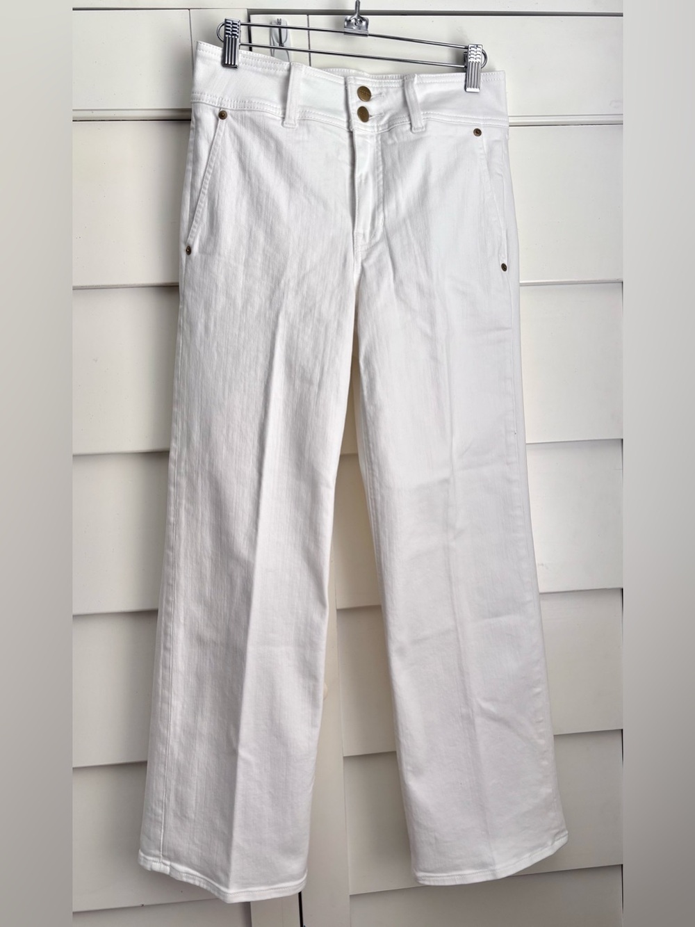 ✨ Beautiful J. Crew White Wide-Leg Jeans